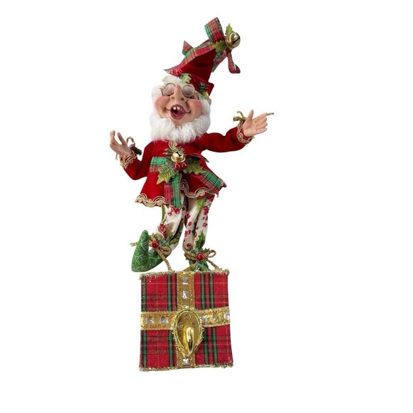 Mark Roberts Hollyberry Elf Stocking Holder 13.5” Christmas Elf #51–42174 Boxed - Picture 1 of 14